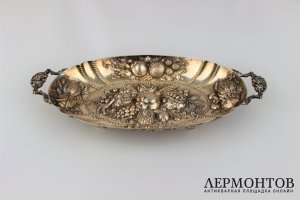 Ваза ажурная. Серебро 800 проба. Европа, XX век.