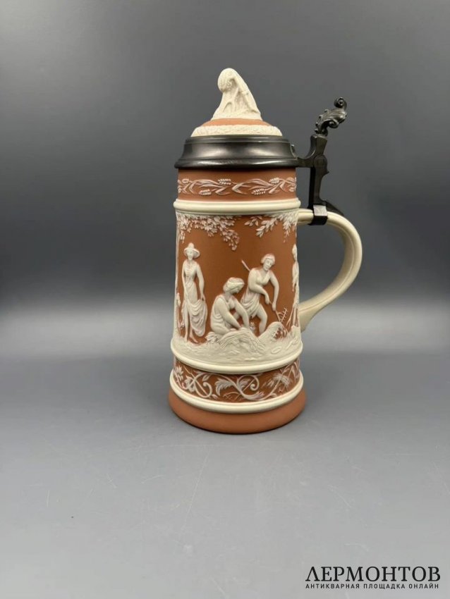 Пивная кружка «Лето». Каменная масса, олово, Villeroy & Boch, Германия, 1978 год