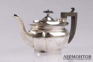 Чайник J. Gloster Ltd. Серебро 925. Англия
