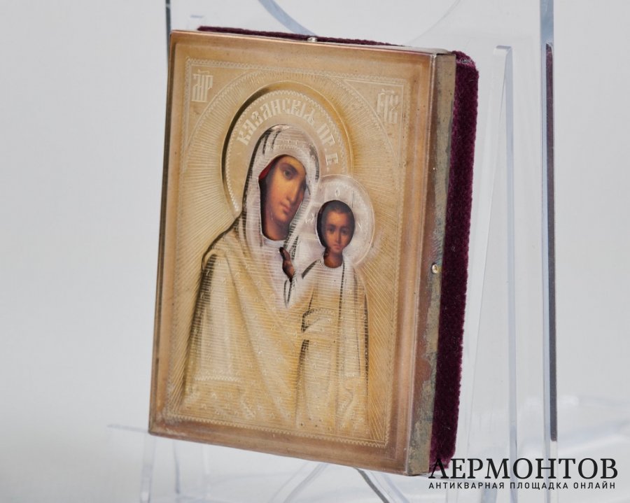 Икона «Казанская Божия Матерь». Серебро с позолотой, современная работа