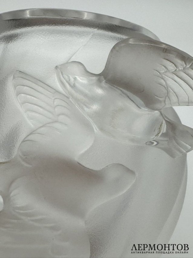 Ваза «Flying Doves». Хрусталь, Lalique, Франция