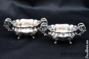 Две солонки Edmond Tetard. Серебро 950. Франция