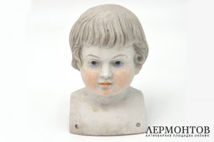 Кукольная головка. СССР, Дулевский фарфоровый завод, 1920-1930-е гг. Бисквит, роспись