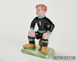 Статуэтка «Футболист». Терракота, Izsépy Margit, Венгрия, 1950-е годы
