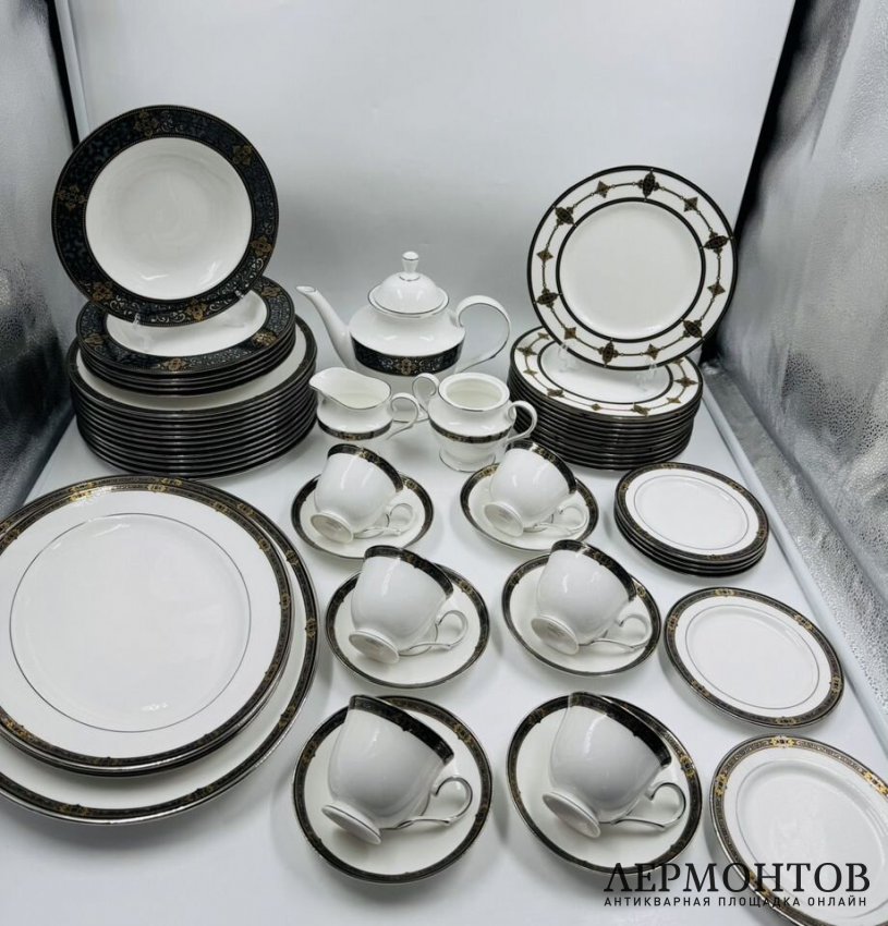 Чайный и столовый сервиз «Vintage Jewel» на 47 предметов. Фарфор, Lenox, США, 20 век