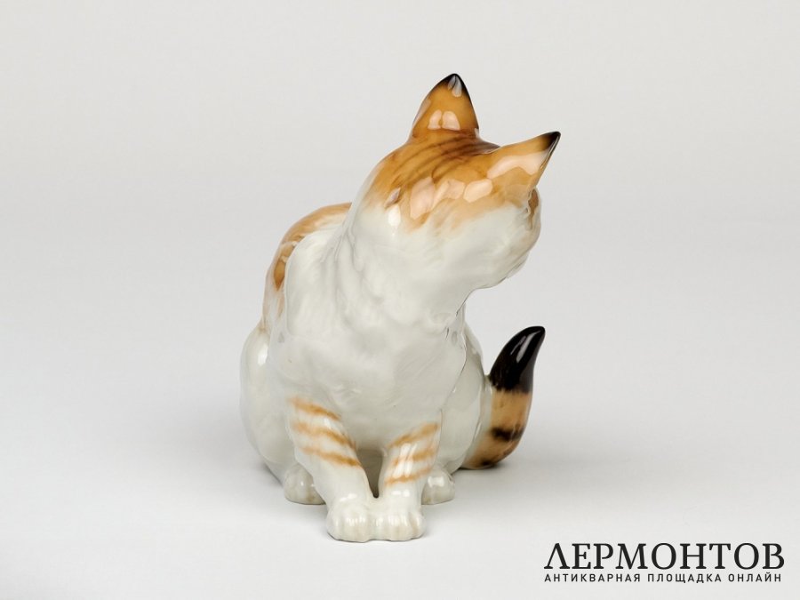 Статуэтка «Кошка». Фарфор, Lorenz Hutschenreuther, Германия, 1955–1968 годы