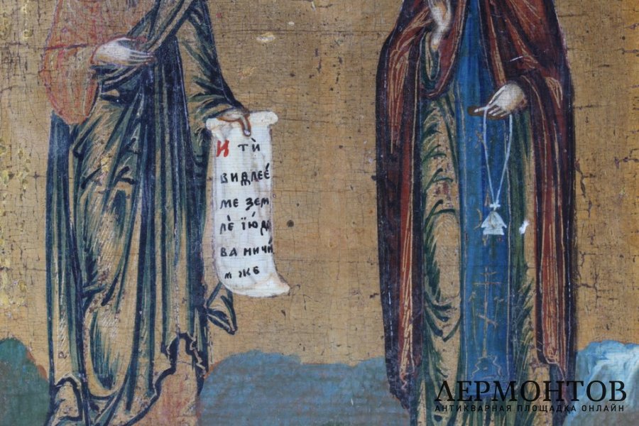 Икона Св. пророк Михей и Св. преподобная Марфа. Российская империя, конец XIX века.