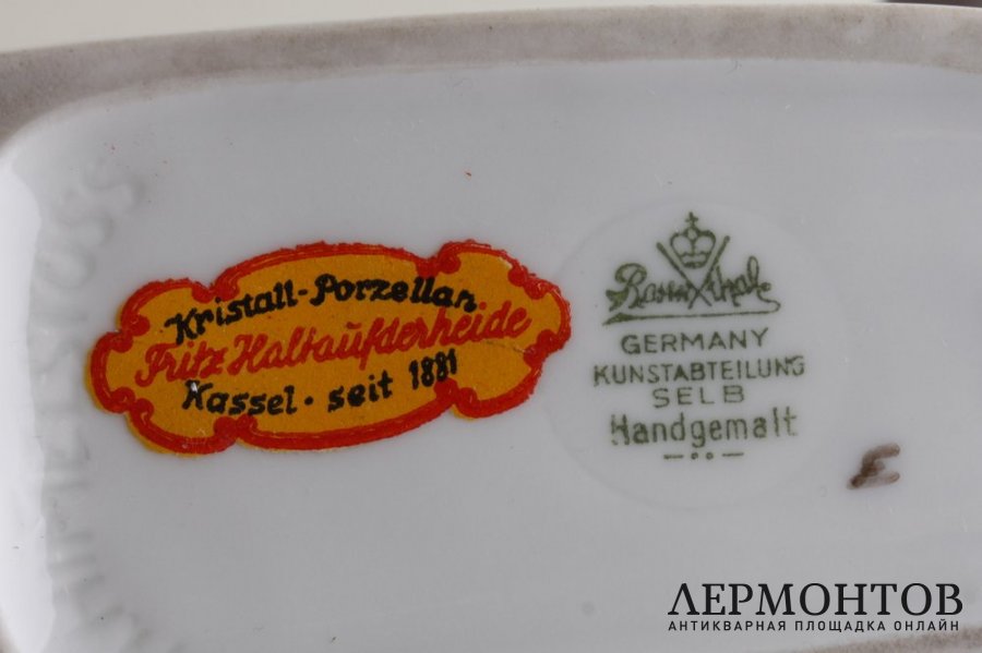Три птенца, воробья. Фарфор, роспись. Германия, фирма Rosenthal, 1930-40е гг. 