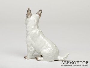 Статуэтка «Скотч-терьер». Фарфор, Potschappel, Германия, 1876–1901 годы