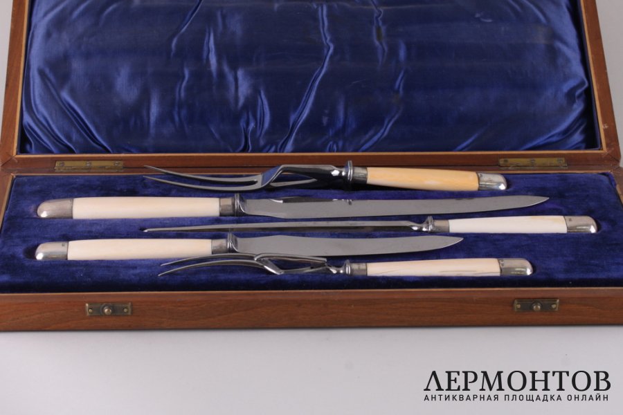 Набор для мяса в родной коробке. Англия, Шеффилд, 1900 г. 