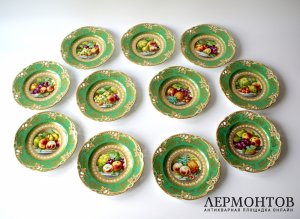 Фарфоровый десертный сервиз, 1850е годы, Англия, Ridgway