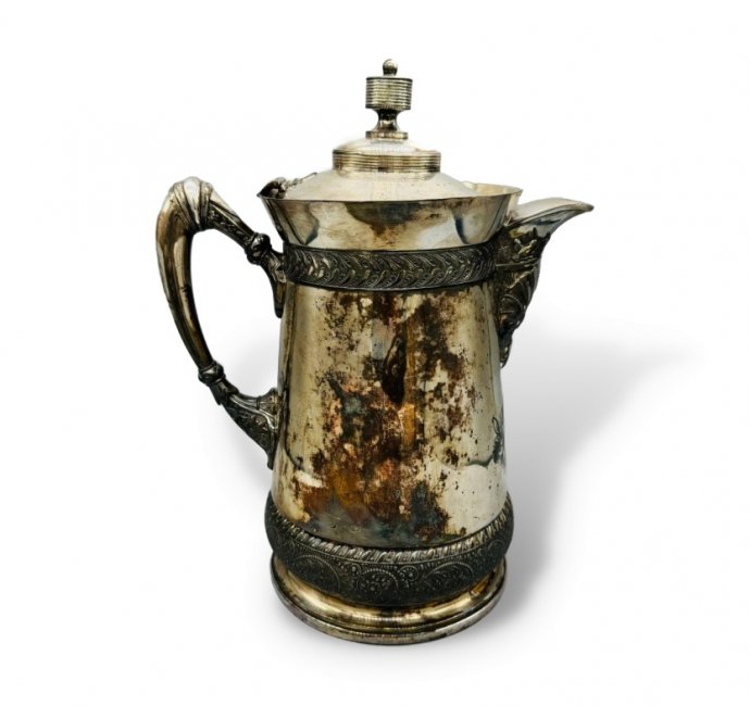 Чайник с двойными стенками. Металл, серебрение, Rogers, Smith & Co., США, начало 20 века