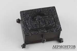 Шкатулка Сельский праздник. СССР, Каслинский чугунолитейный завод, 1957 г. Чугун.