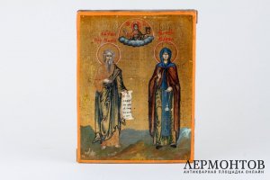 Икона Св. пророк Михей и Св. преподобная Марфа. Российская империя, конец XIX века.