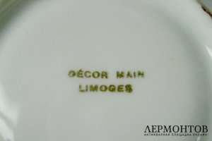 Чайная пара Limoges. Фарфор. Франция. ХХ век.