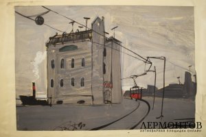 Картина Ромадин М.Н. Эскиз к фильму Застава Ильича. 1960-е.