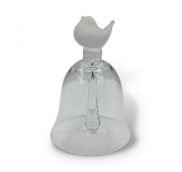 Колокольчик с птенцом. Хрусталь, Lalique, Франция, 2000-е годы