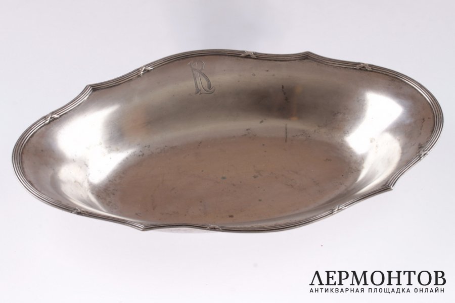 Блюдо, сухарница. Серебро 800 пробы.  Германия