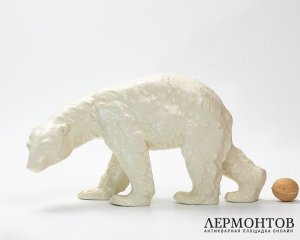 Статуэтка «Белый медведь». Фарфор, Schaubach-Kunst, Германия, 1926–1953 годы