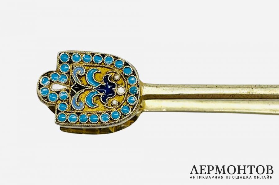 Серебряные щипцы для сахара. Россия, серебро 84 пробы, конец XIX века