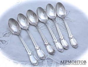 Столовый набор на 6 персон. Серебро 950. Франция
