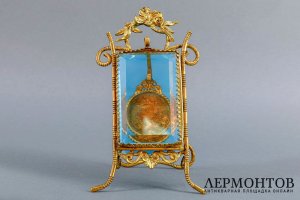 Подчасник, рамка для фото. Стекло, латунь. Европа, 1880-1900е гг.
