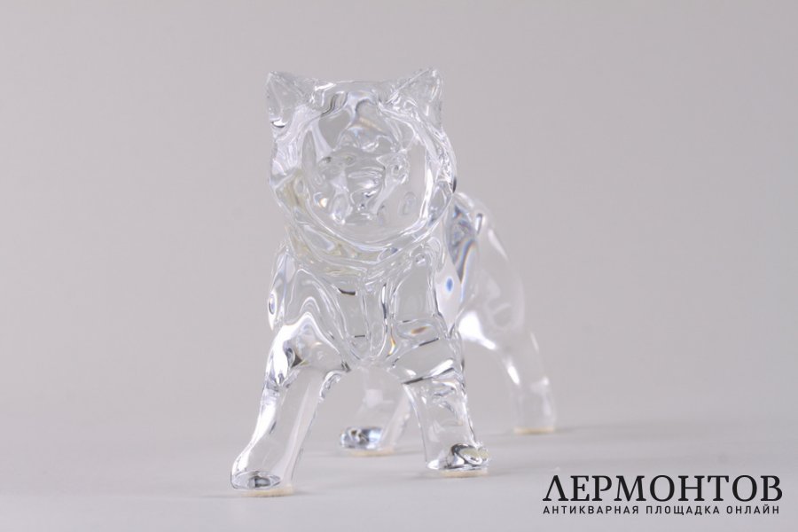 Статуэтка Собака. Франция, фирма Baccarat. Хрусталь, резьба.