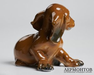 Статуэтка «Щенок таксы». Фарфор, Rosenthal, Германия