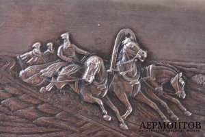 Тетральная сумочка Тройка. Серебро 84 пробы. Россия, Москва, начало 1920х гг.