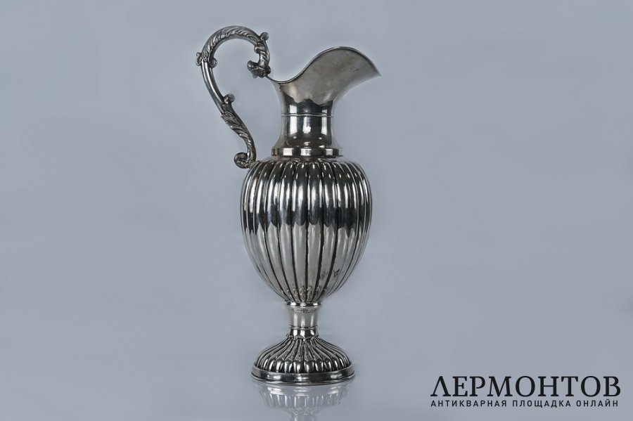 Кувшин. Серебро 800 пробы. Европа, XIX век.