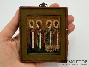 Миниатюрная икона избранные Святые. Россия, 19 век. 