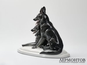 Статуэтка «Овчарки». Фарфор, Pfeffer, Германия