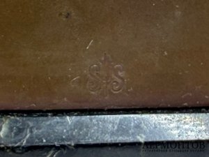 Бюст поэта И. В. Гете. Зап. Европа, 19 век. Бронза, мрамор. 