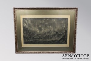Литография Звезды. СССР, К. Ф. Богаевский, 2 пол. 20 века. Бумага.