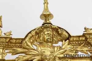 Большое настольное зеркало Триумф любви. Бронза. 19 век.