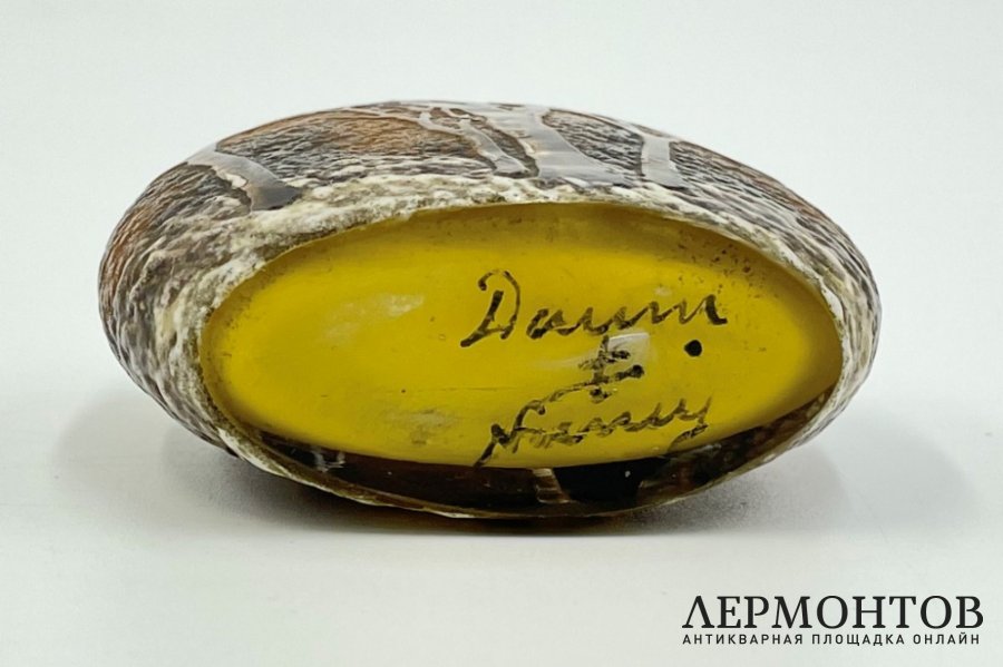 Ваза с пейзажем в стиле Модерн. Франция, Нанси, фирма Daum, 1910-е гг. Стекло.