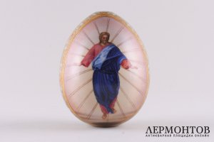 Яйцо пасхальное Христос Воскресе. Фарфор, роспись. Российская империя, рубеж XIX-ХХ в