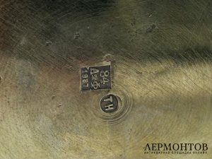 Подстаканник Стрекозы. Россия, 1887 год. Серебро 84, красный лак.