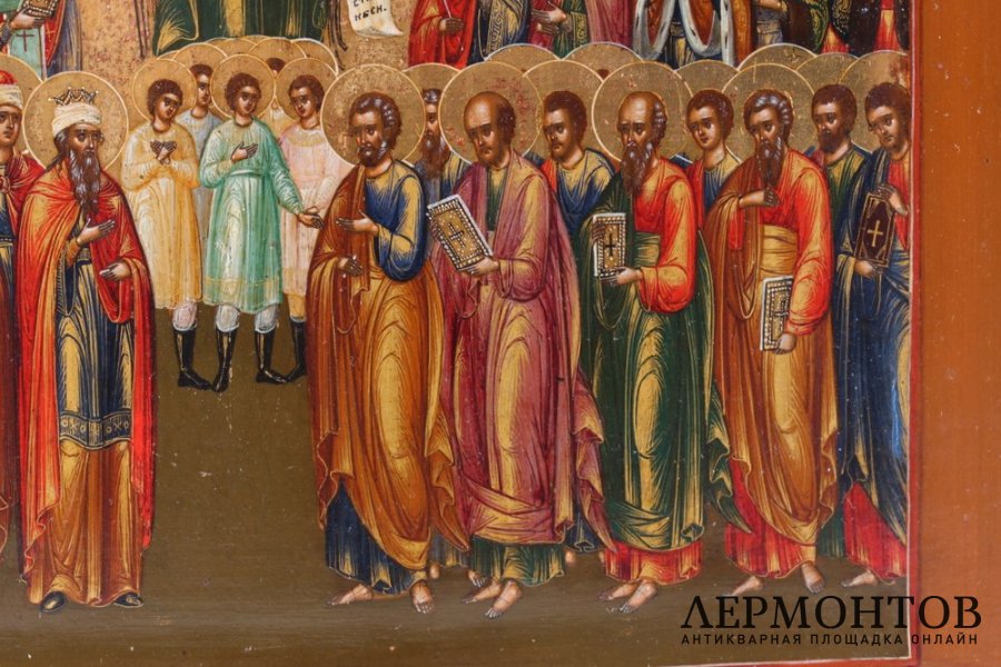 Икона О Тебе Радуется. Россия, Палех, сер. 19 в. Дерево, левкас, темпера. Редкая.