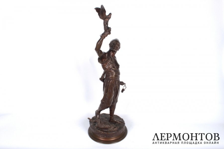 Скульптура Соколиная охота. Франция, Париж, автор модели P.-J. Mene. 2 пол. 19 в. Бронза.