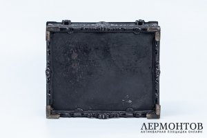 Шкатулка ажурная с маскароном. Российская Империя, Касли, М.Тепляков, 1914 г. Чугун.