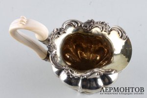 Молочник. Серебро 84 пробы, кость. Российская империя, Москва, 1843-45.