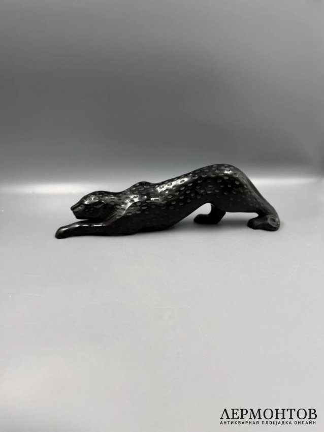 Скульптура «Пантера Zeila», чёрная. Хрусталь, Lalique, Франция