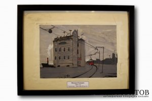 Картина Ромадин М.Н. Эскиз к фильму Застава Ильича. 1960-е.