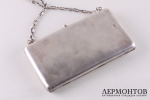 Тетральная сумочка Тройка. Серебро 84 пробы. Россия, Москва, начало 1920х гг.