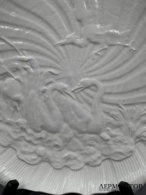 Блюдо для торта из «Лебединого сервиза», 30 × 28 см. Фарфор, Meissen, Германия