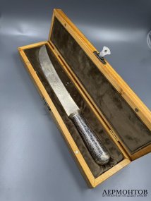Нож для бумаг с черневым декором. Серебро 84 пробы, чернь, Россия, конец 19 века