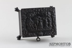 Шкатулка Сельский праздник. СССР, Каслинский чугунолитейный завод, 1957 г. Чугун.