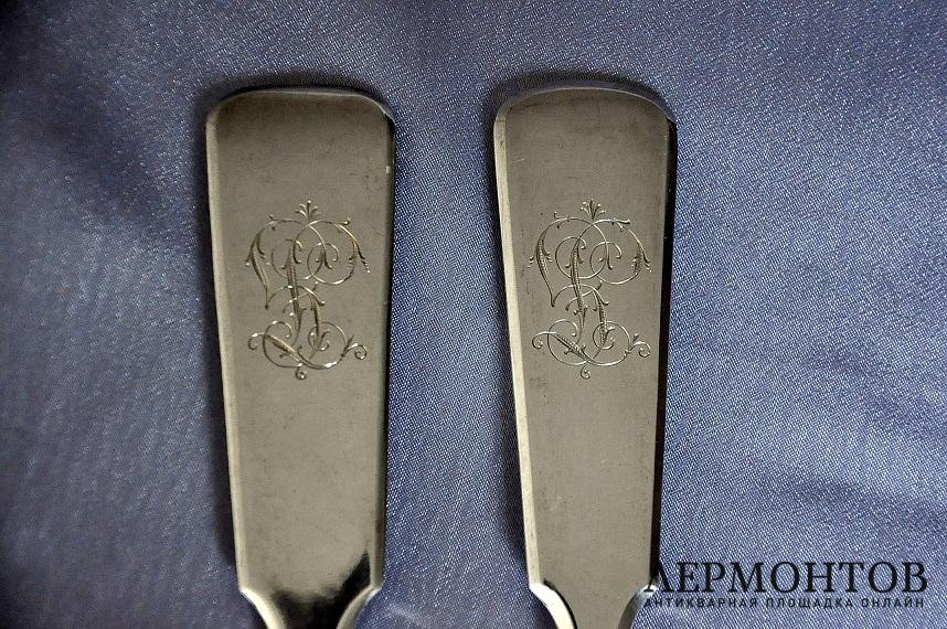 Сервировочная пара Werner. Серебро 84. Российская империя