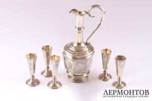 Ликерный набор Р. Аристархов. Серебро 84 пробы. Российская империя